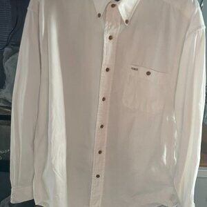 Alexander Julian Colours White Cotton Denim Mens Long Sleeve Shirt Size XL